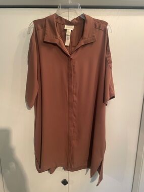 Chico's Burnt Rust Short Sleeve Tunic